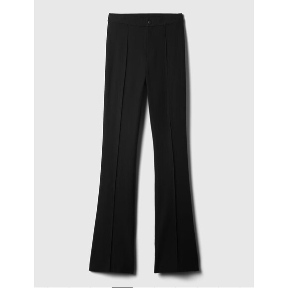 New Gap High Rise Flare Bi-Stretch Black Y2k Boho 70s Pants Size 10 Petite Work - Picture 6 of 12
